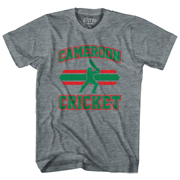 Cameroon 90's Cricket Team Tri-Blend Youth T-shirt - Athletic Grey