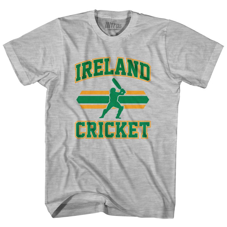 Ireland 90's Cricket Team Cotton Youth T-Shirt - Grey Heather