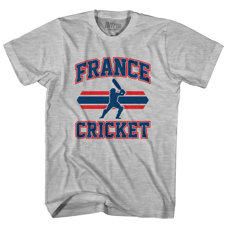 France 90's Cricket Team Cotton Youth T-Shirt - Grey Heather