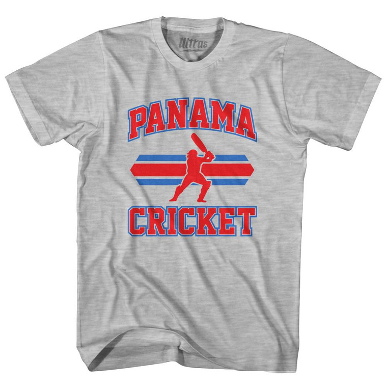 Panama 90's Cricket Team Cotton Adult T-Shirt - Grey Heather