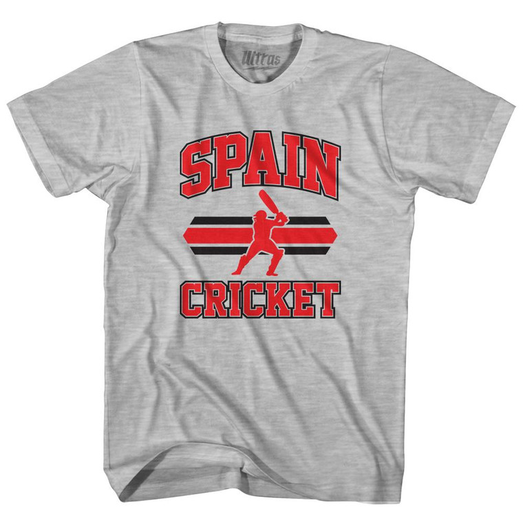 Spain 90's Cricket Team Cotton Youth T-Shirt - Grey Heather