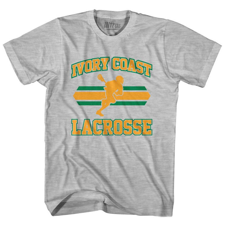 Ivory Coast 90's Lacrosse Team Cotton Adult T-Shirt - Grey Heather