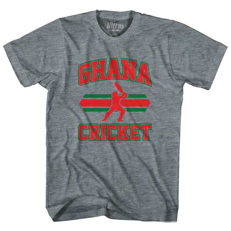 Ghana 90's Cricket Team Tri-Blend Adult T-shirt - Athletic Grey