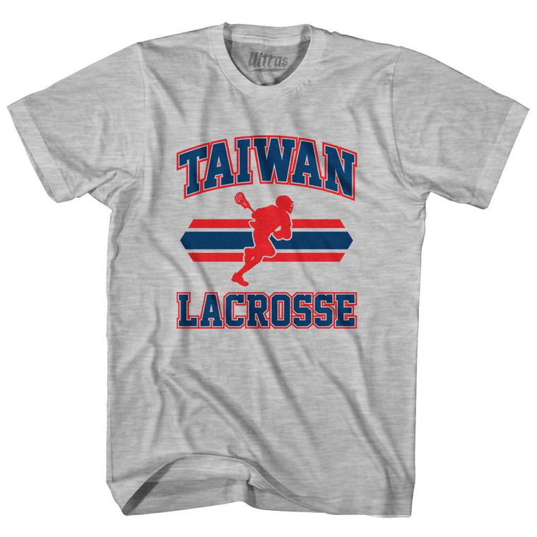 Taiwan 90's Lacrosse Team Cotton Adult T-Shirt - Grey Heather