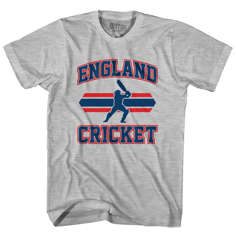 England 90's Cricket Team Cotton Youth T-Shirt - Grey Heather