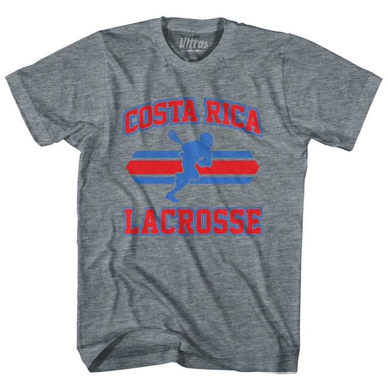 Costa Rica 90's Lacrosse Team Tri-Blend Adult T-shirt - Athletic Grey