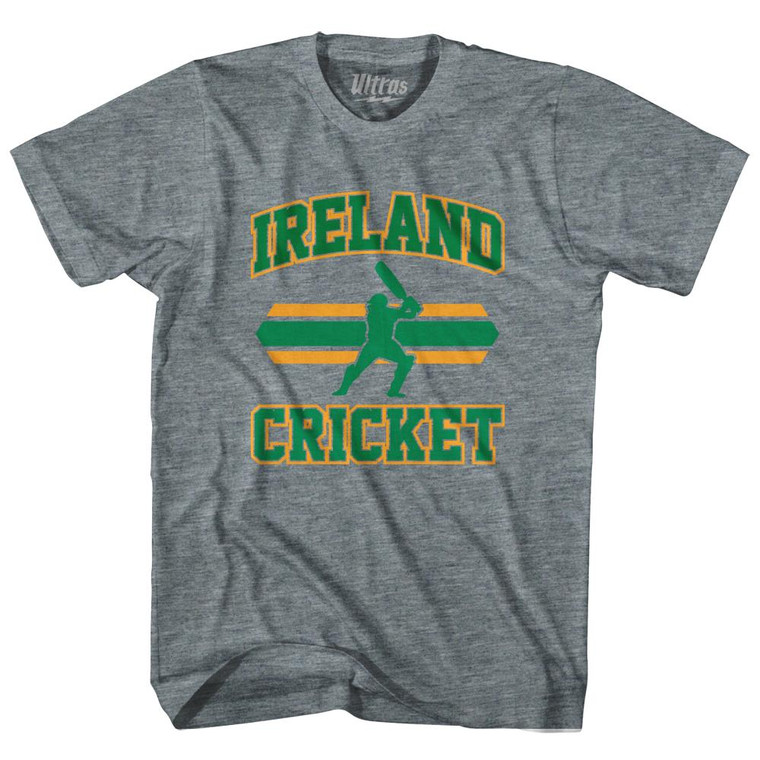 Ireland 90's Cricket Team Tri-Blend Adult T-shirt - Athletic Grey