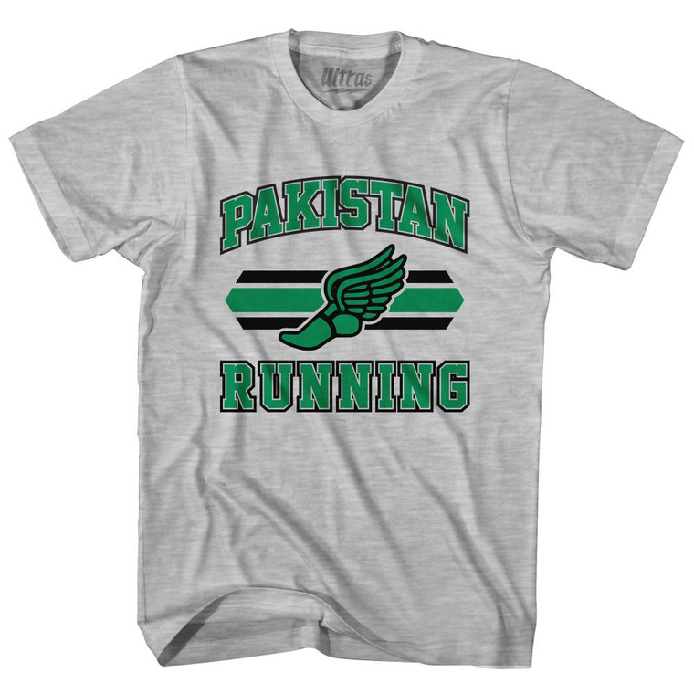 Pakistan 90's Running Team Cotton Adult T-Shirt - Grey Heather