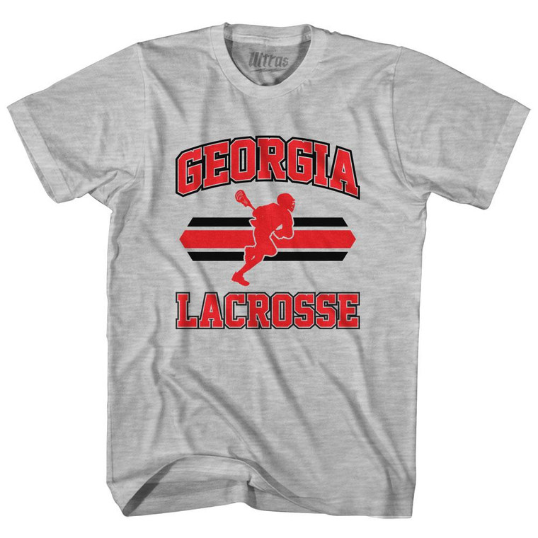 Georgia 90's Lacrosse Team Cotton Adult T-Shirt - Grey Heather