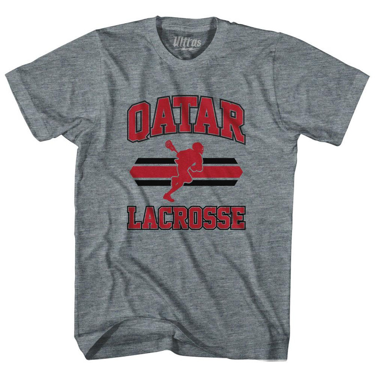 Qatar 90's Lacrosse Team Tri-Blend Youth T-shirt - Athletic Grey