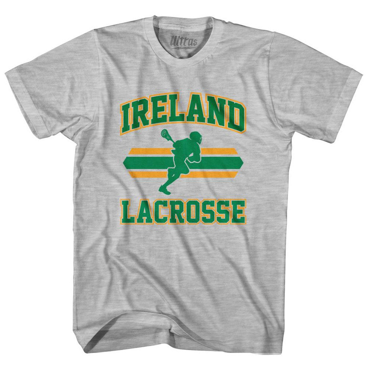 Ireland 90's Lacrosse Team Cotton Adult T-Shirt - Grey Heather