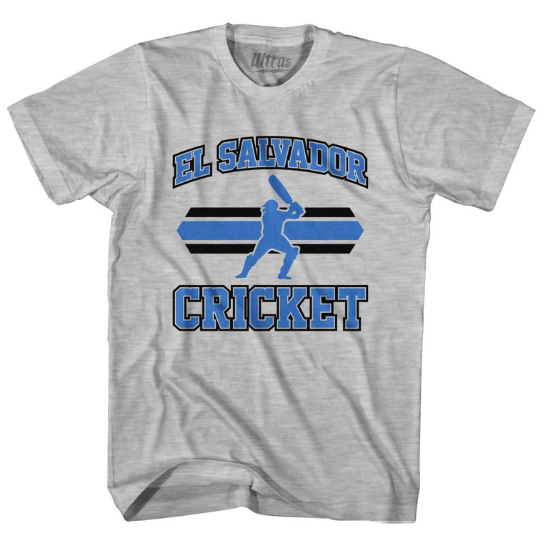 El Salvador 90's Cricket Team Cotton Adult T-Shirt - Grey Heather