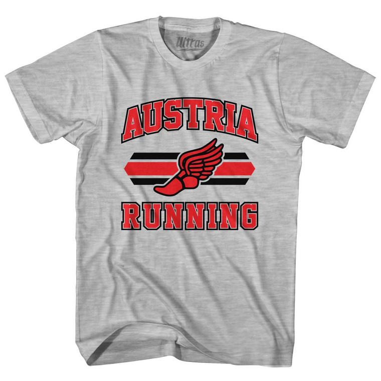 Austria 90's Running Team Cotton Adult T-Shirt - Grey Heather