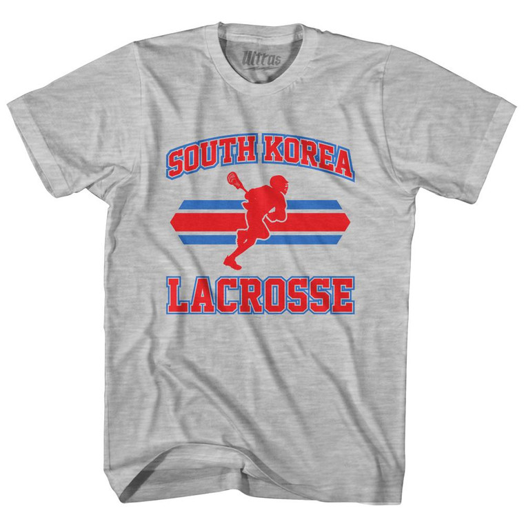 South Korea 90's Lacrosse Team Cotton Adult T-Shirt - Grey Heather