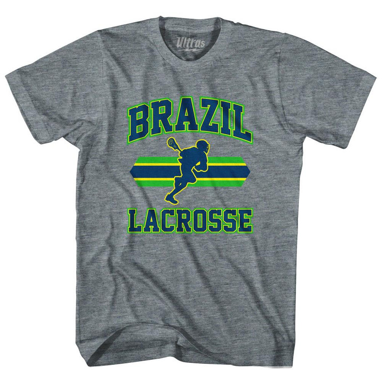 Brazil 90's Lacrosse Team Tri-Blend Youth T-shirt - Athletic Grey