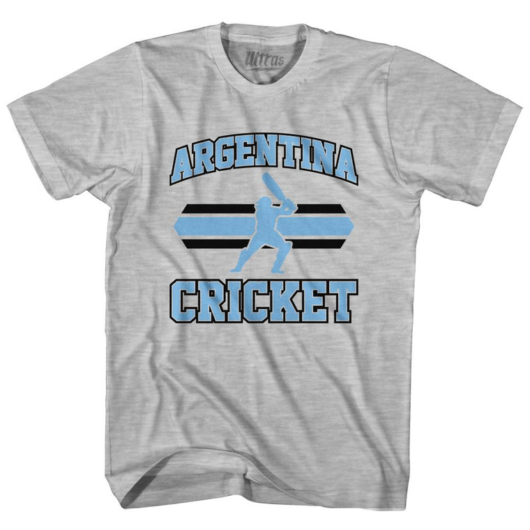 Argentina 90's Cricket Team Cotton Adult T-Shirt - Grey Heather