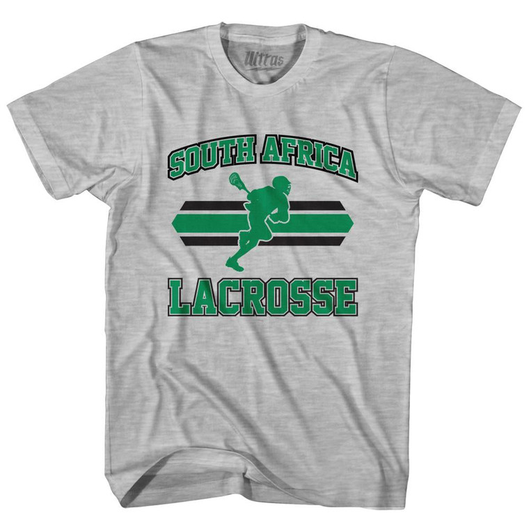 South Africa 90's Lacrosse Team Cotton Adult T-Shirt - Grey Heather