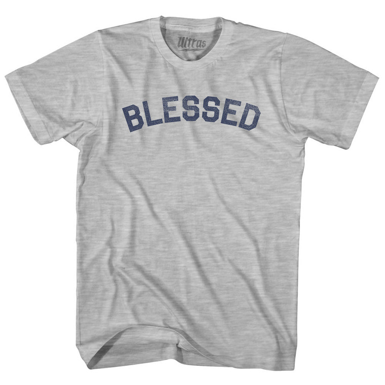 Blessed Womens Cotton Junior Cut T-Shirt - Grey Heather