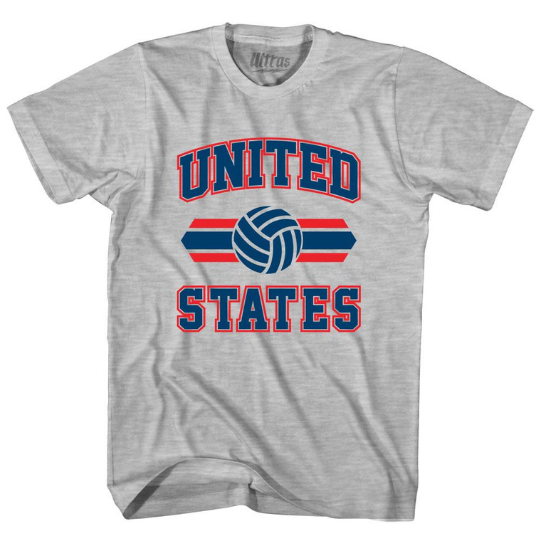 United States 90's Volleyball Team Cotton Youth T-Shirt - Grey Heather