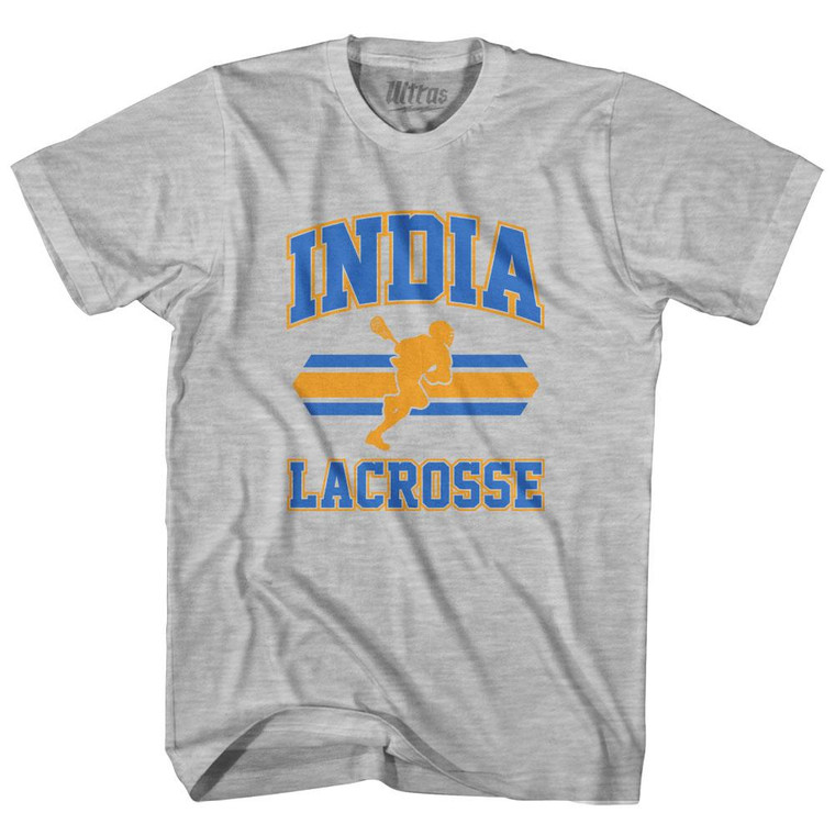 India 90's Lacrosse Team Cotton Youth T-Shirt - Grey Heather