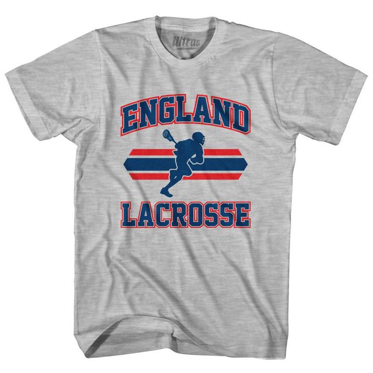 England 90's Lacrosse Team Cotton Youth T-Shirt - Grey Heather