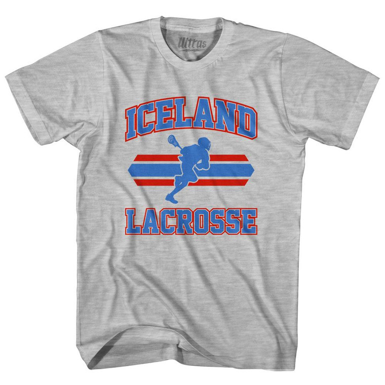 Iceland 90's Lacrosse Team Cotton Youth T-Shirt - Grey Heather