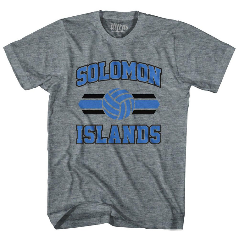 Solomon Islands 90's Volleyball Team Tri-Blend Youth T-shirt - Athletic Grey