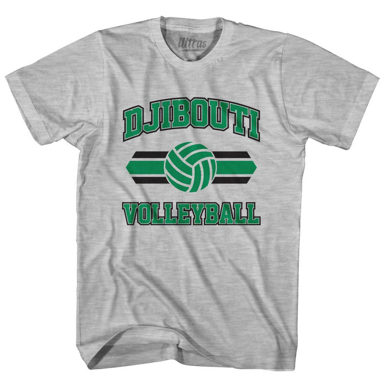 Djibouti 90's Volleyball Team Cotton Youth T-Shirt - Grey Heather