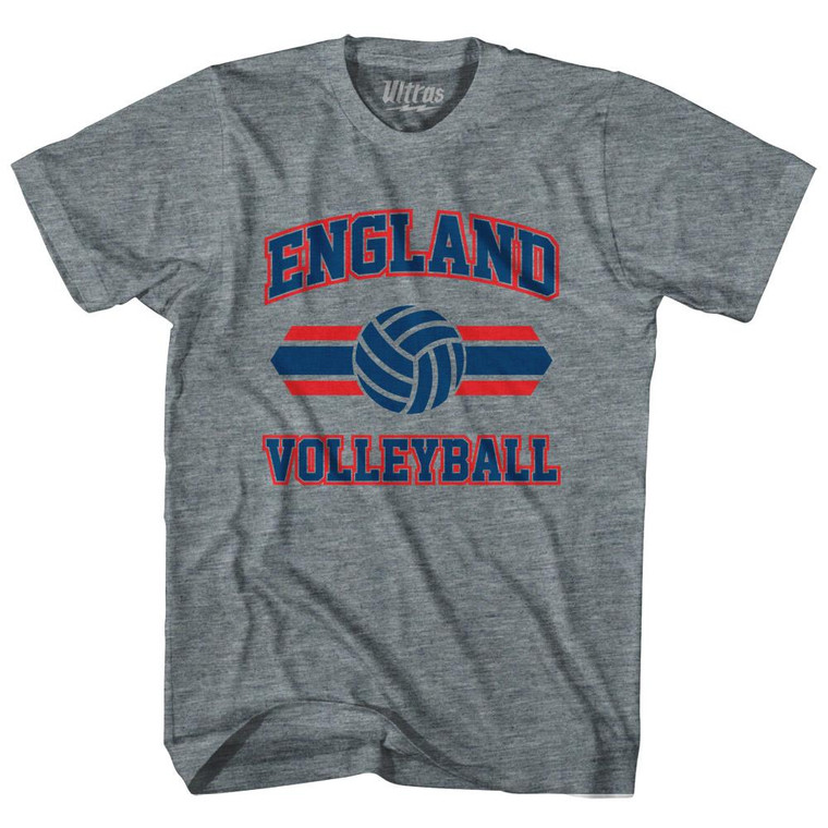 England 90's Volleyball Team Tri-Blend Youth T-shirt - Athletic Grey