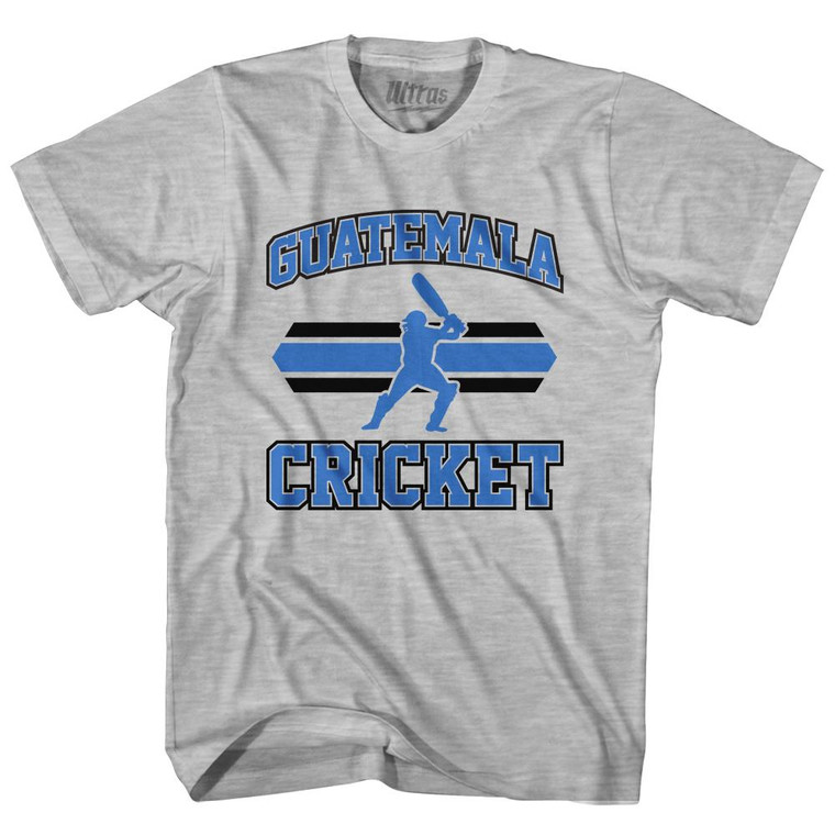 Guatemala 90's Cricket Team Cotton Adult T-Shirt - Grey Heather