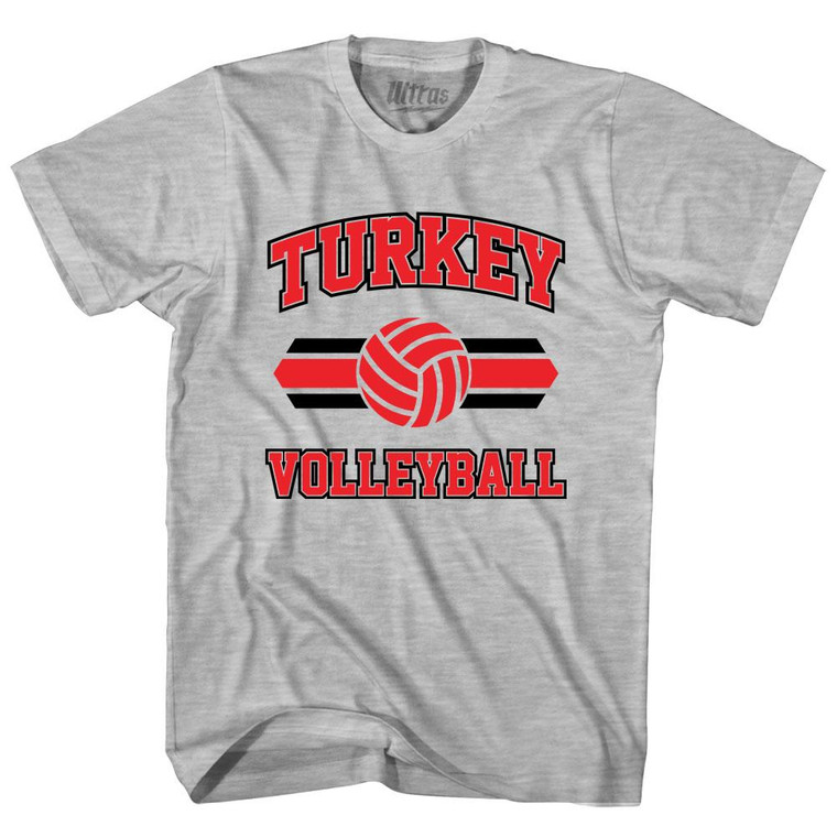 Turkey 90's Volleyball Team Cotton Youth T-Shirt - Grey Heather
