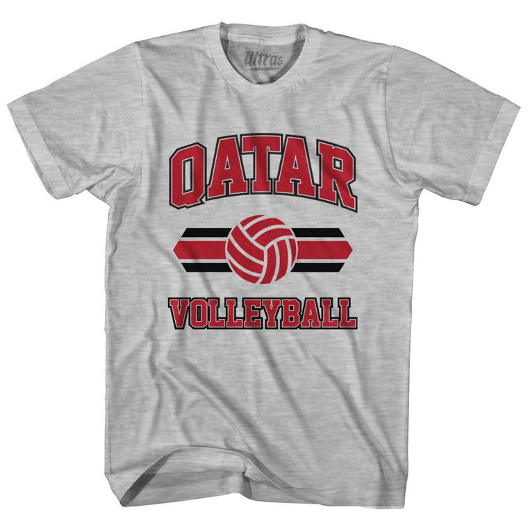 Qatar 90's Volleyball Team Cotton Youth T-Shirt - Grey Heather