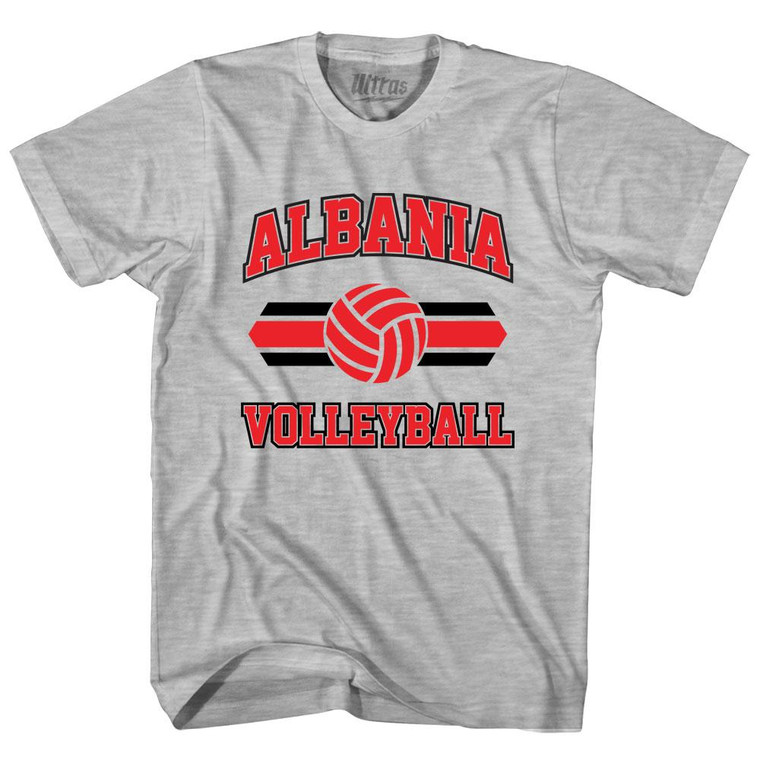 Albania 90's Volleyball Team Cotton Youth T-Shirt - Grey Heather