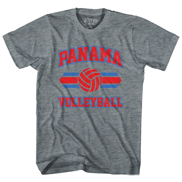 Panama 90's Volleyball Team Tri-Blend Adult T-shirt - Athletic Grey