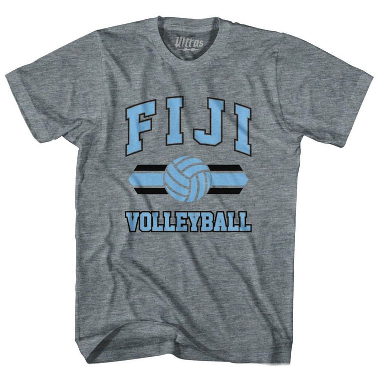 Fiji 90's Volleyball Team Tri-Blend Adult T-shirt - Athletic Grey