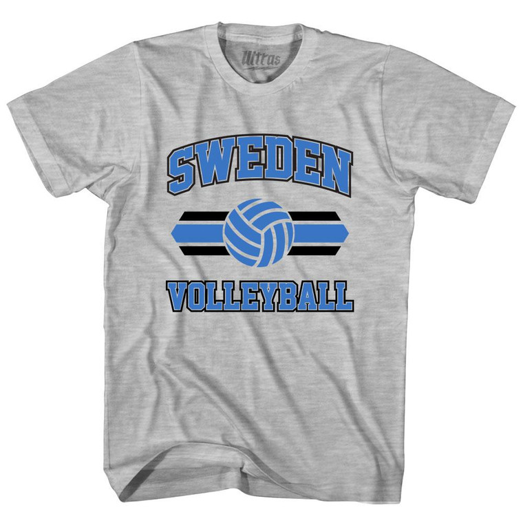 Sweden 90's Volleyball Team Cotton Youth T-Shirt - Grey Heather