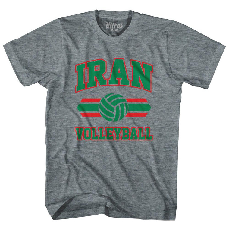 Iran 90's Volleyball Team Tri-Blend Adult T-shirt - Athletic Grey