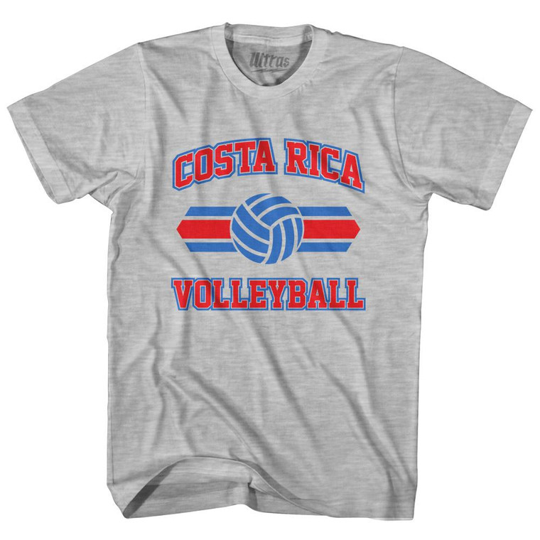 Costa Rica 90's Volleyball Team Cotton Youth T-Shirt - Grey Heather