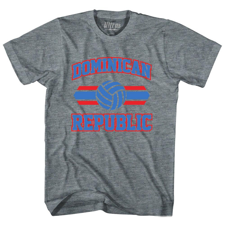 Dominican Republic 90's Volleyball Team Tri-Blend Adult T-shirt - Athletic Grey