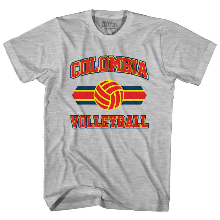 Colombia 90's Volleyball Team Cotton Youth T-Shirt - Grey Heather