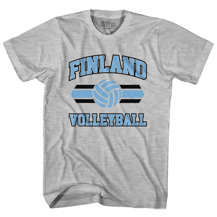 Finland 90's Volleyball Team Cotton Youth T-Shirt - Grey Heather