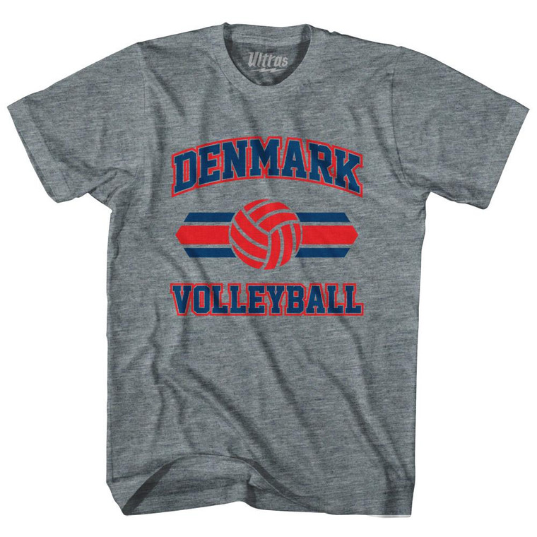 Denmark 90's Volleyball Team Tri-Blend Adult T-shirt - Athletic Grey