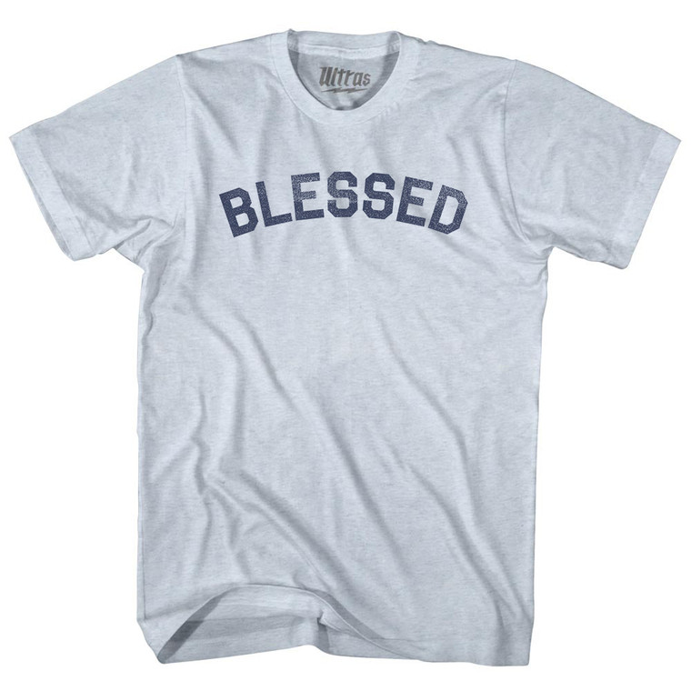 Blessed Adult Tri-Blend T-shirt - Athletic White