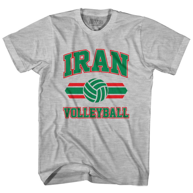 Iran 90's Volleyball Team Cotton Adult T-Shirt - Grey Heather