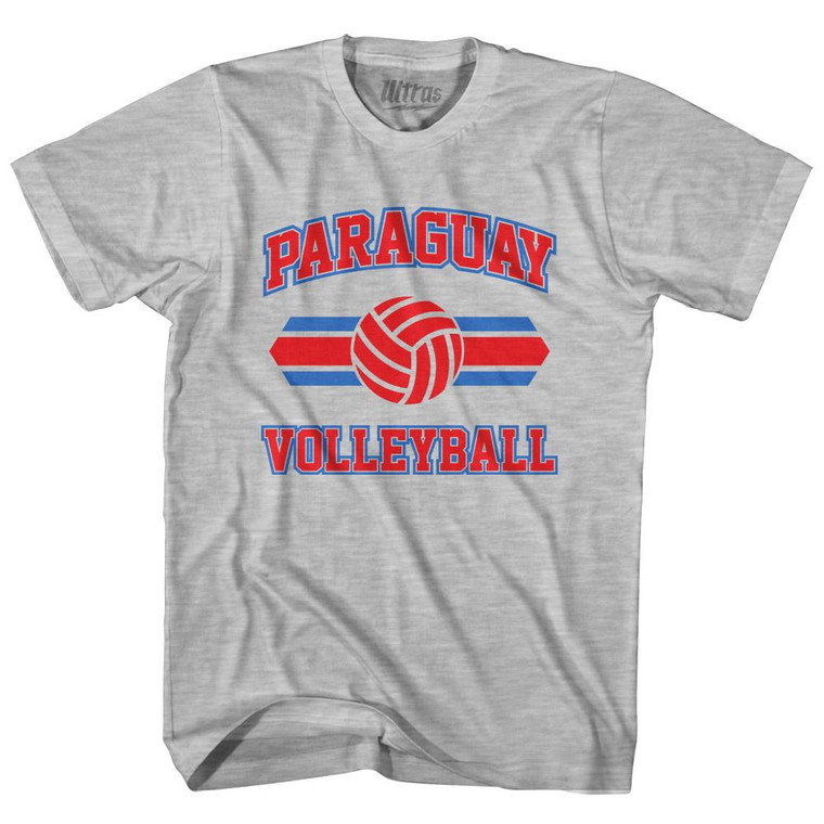 Paraguay 90's Volleyball Team Cotton Adult T-Shirt - Grey Heather