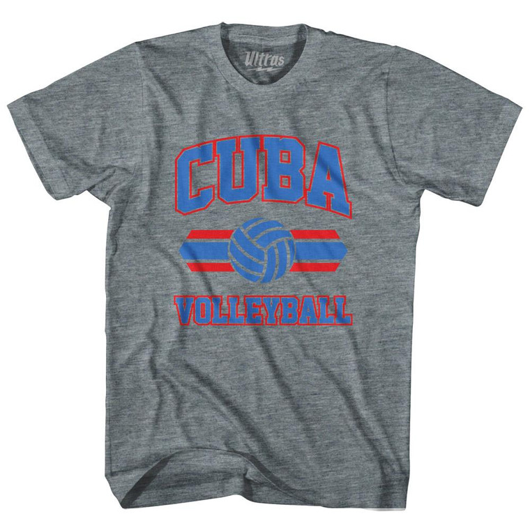 Cuba 90's Volleyball Team Tri-Blend Adult T-shirt - Athletic Grey