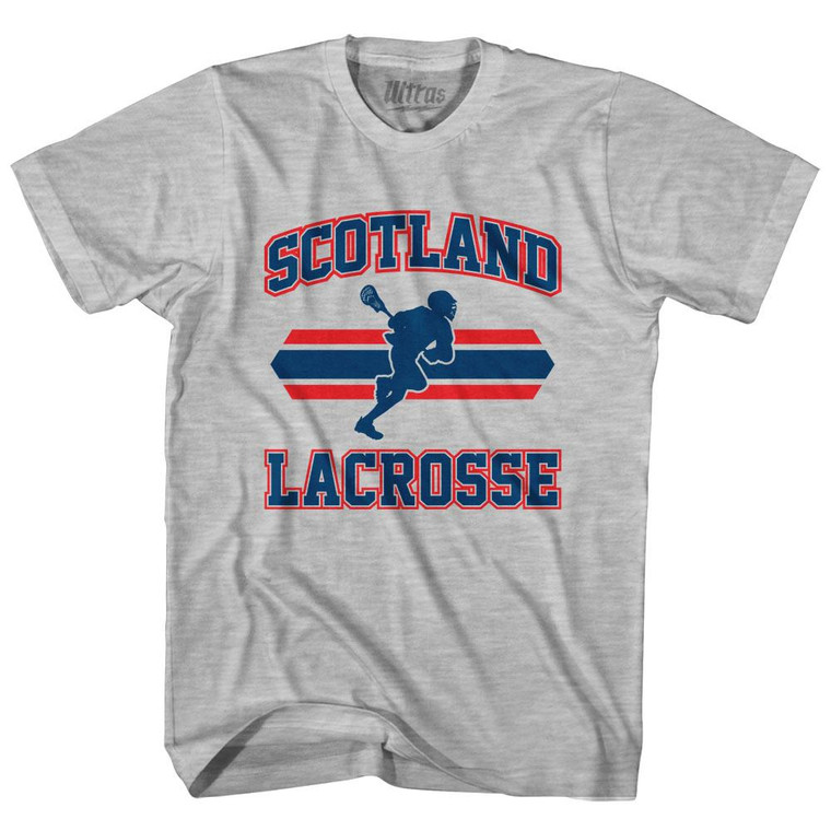 Scotland 90's Lacrosse Team Cotton Adult T-Shirt - Grey Heather