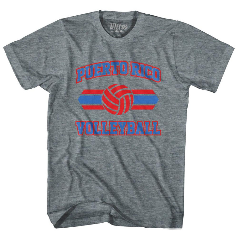 Puerto Rico 90's Volleyball Team Tri-Blend Adult T-shirt - Athletic Grey
