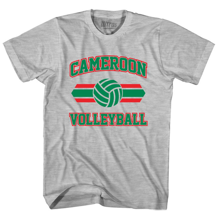 Cameroon 90's Volleyball Team Cotton Adult T-Shirt - Grey Heather