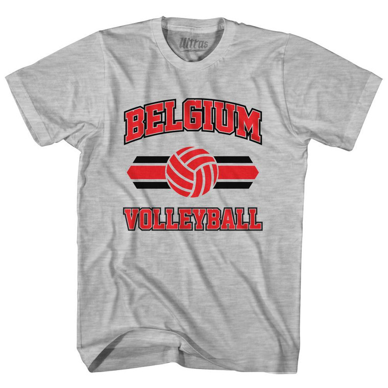 Belgium 90's Volleyball Team Cotton Youth T-Shirt - Grey Heather